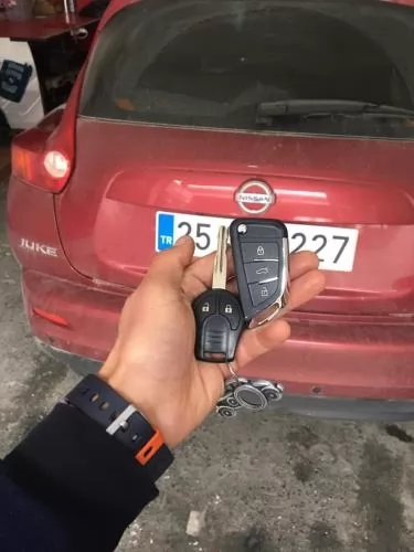 Nissan juke sustali kumandali yedek anahtar yapimi